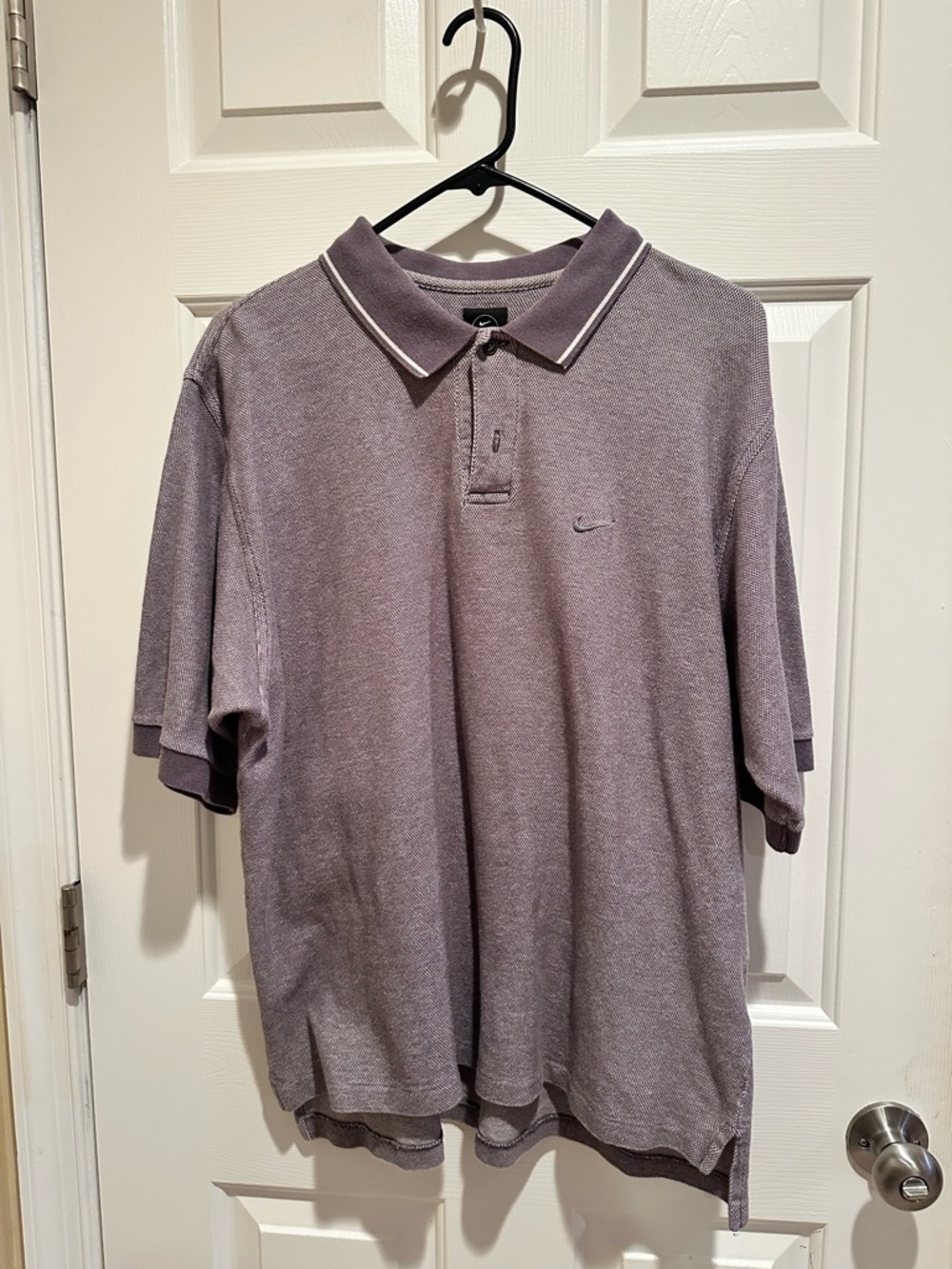 Vintage Nike Golf Men's Travis Scott Mini Swoosh Gray Polo Shirt